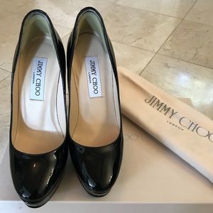 Jimmy Choo cosmic black patent pumps size 35